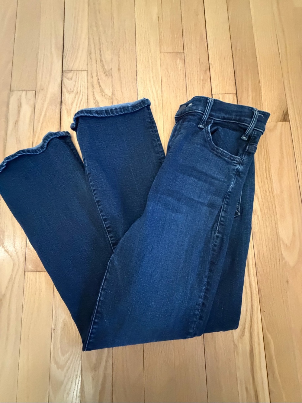 MOTHER Dark Blue Women's Denim Jeans - Classic Slim Fit